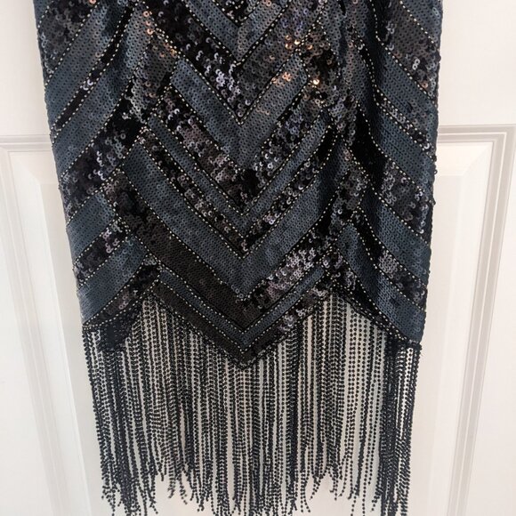 Black Sequined Vintage Inspired Flapper Dress Size Medium from ModCloth - Picture 3 of 7
